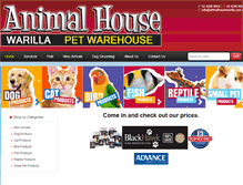 Tablet Screenshot of animalhousewarilla.com.au